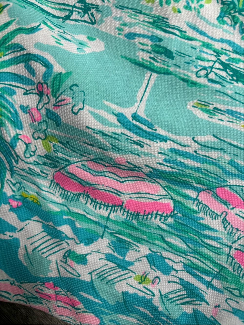 Lilly Pulitzer Turquoise, Pink & Green Tropical High-Waist Shorts - Picture 2 of 6